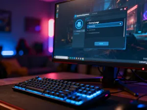 Dwa kontrolery do gier na kanapie przed telewizorem z uruchomioną grą, zachęcające do wspólnej rozgrywki w trybie kooperacji.